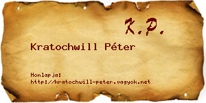 Kratochwill Péter névjegykártya